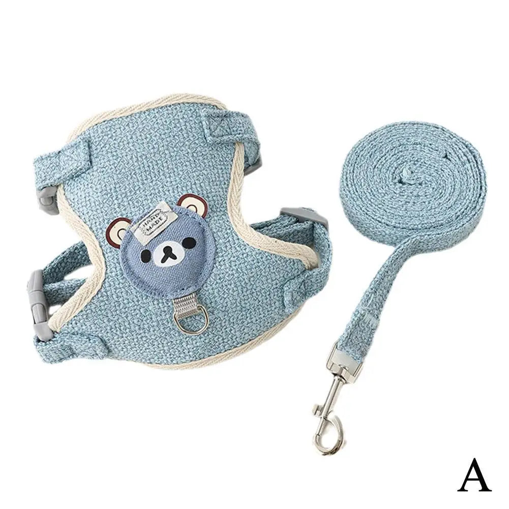 Undershirt Style Pet Leash Adjustable Cat Dog Harness Breathable Leash Convenient Pet Vest For Small Dog Cat Supplies Econic Blanks